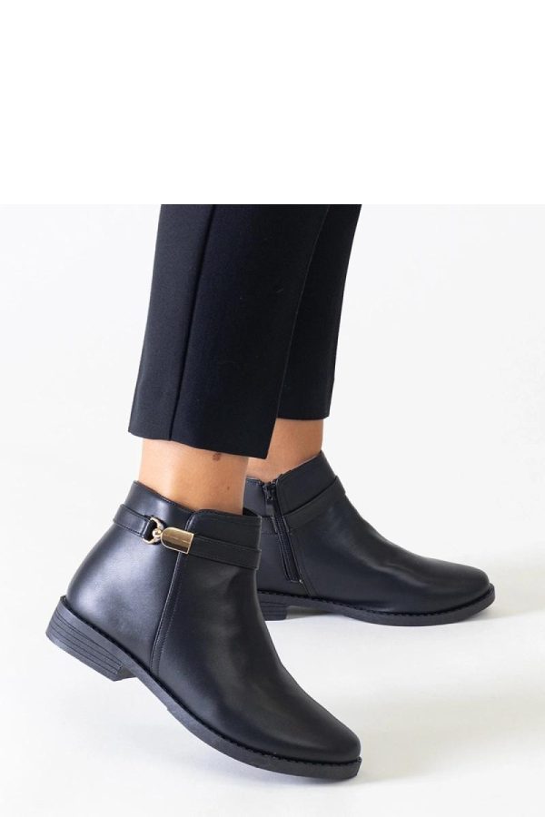 Black Boots in Women`s Ankle Boots & Booties with Fabric and Heel Height