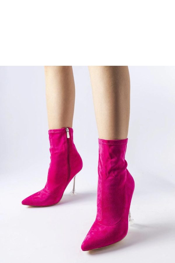 Pink Heel Boots..Fabric and Heel Height