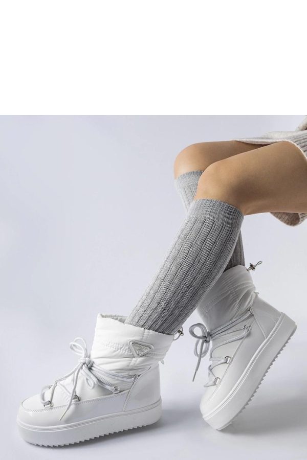 White Snow Boots in Women`s Ankle Boots & Booties with Heel Height