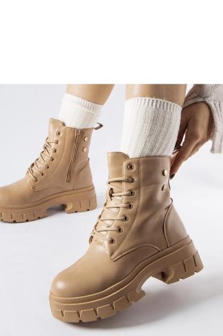 Beige Boots.Fabric and Heel Height