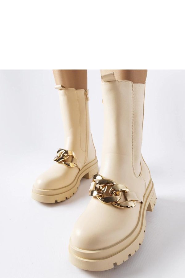 Beige Boots..Fabric and Heel Height