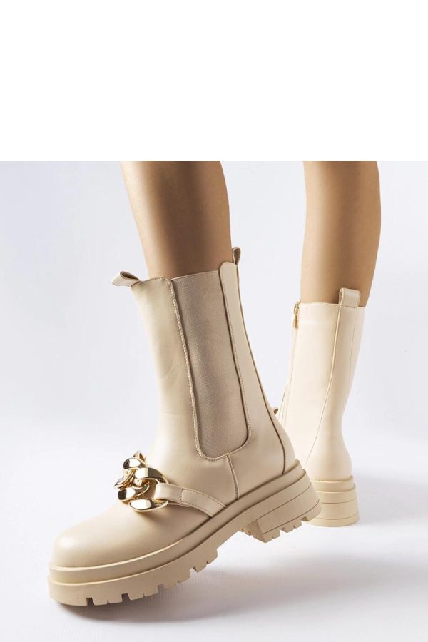Beige Boots..Fabric and Heel Height