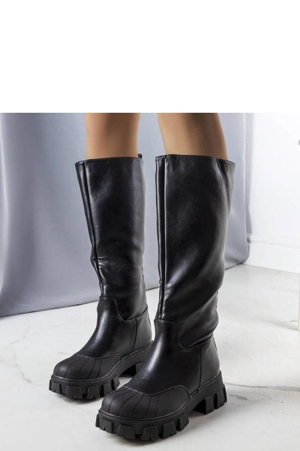 Black Thigh-Hight Boots.Heel Height