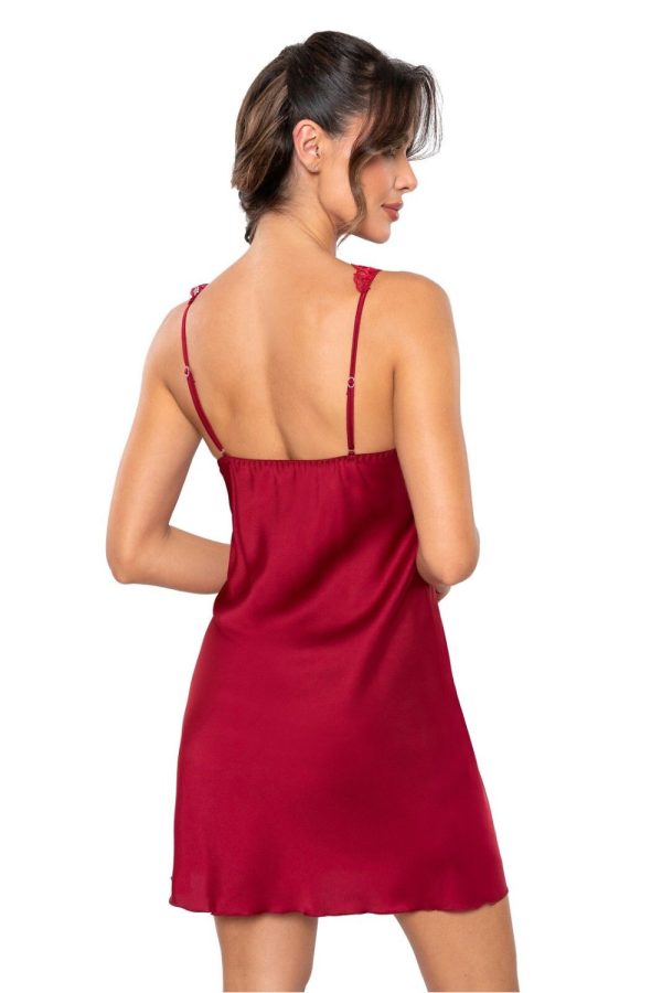 Red Nightshirt in Nightgowns, Nighties, Sleep Shirts with Spandex and Polyester
