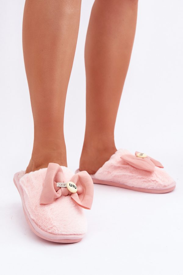 Pink Slippers in Slippers For Women with Fabric, Warmers, Footbed and Sole Height