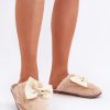 1053645.jpg Beige Slippers in Slippers For Women with Fabric, Warmers, Footbed and Sole Height