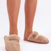 Brown Slippers.Fabric, Warmers, Footbed and Sole Height
