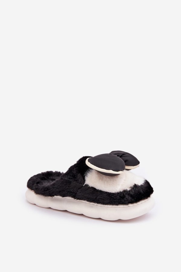 Black Slippers in Slippers For Women with Fabric, Warmers, Footbed and Sole Height