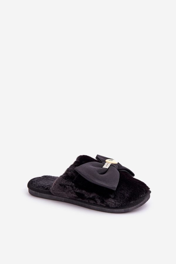 Black Slippers in Slippers For Women with Fabric, Warmers, Footbed and Sole Height