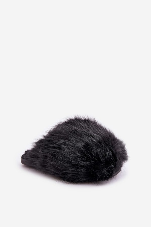 Black Slippers in Slippers For Women with Fabric, Warmers, Footbed and Sole Height