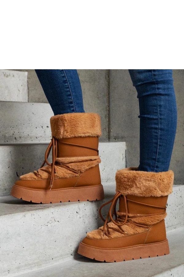 Brown Snow Boots in Women`s Ankle Boots & Booties with Heel Height