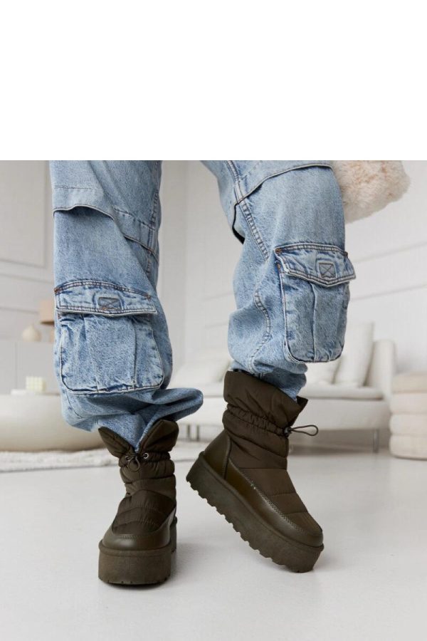 Green Snow Boots in Women`s Ankle Boots & Booties with Heel Height