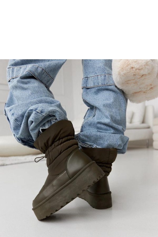Green Snow Boots in Women`s Ankle Boots & Booties with Heel Height