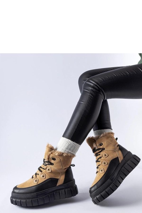 Beige Boots in Women`s Ankle Boots & Booties with Fabric and Heel Height