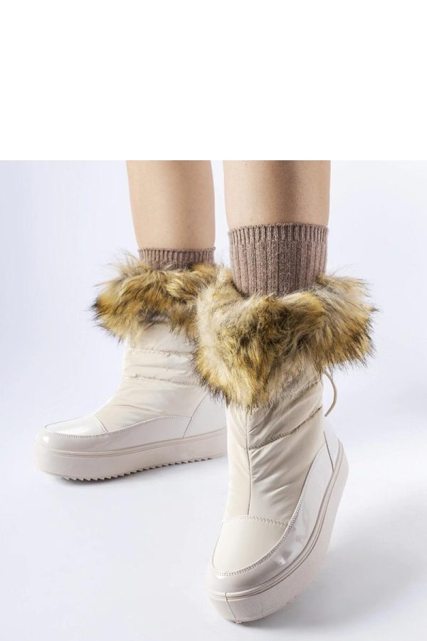 Beige Snow Boots...Heel Height