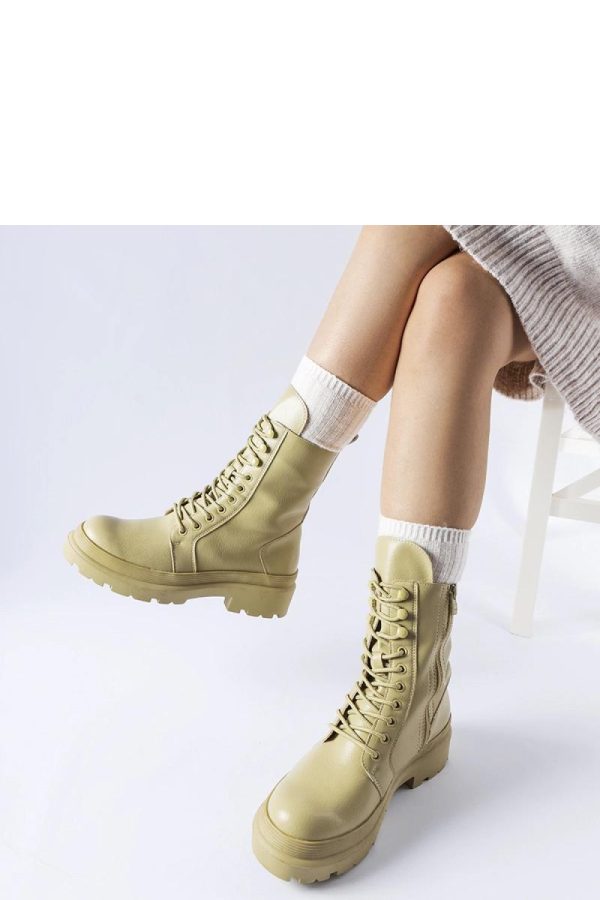 Green Boots..Fabric and Heel Height
