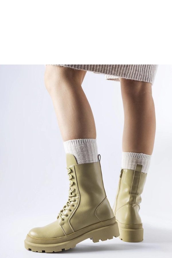 Green Boots..Fabric and Heel Height