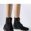 Black Boots in Women`s Ankle Boots & Booties with Fabric and Heel Height