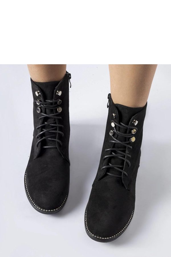 Black Boots in Women`s Ankle Boots & Booties with Fabric and Heel Height