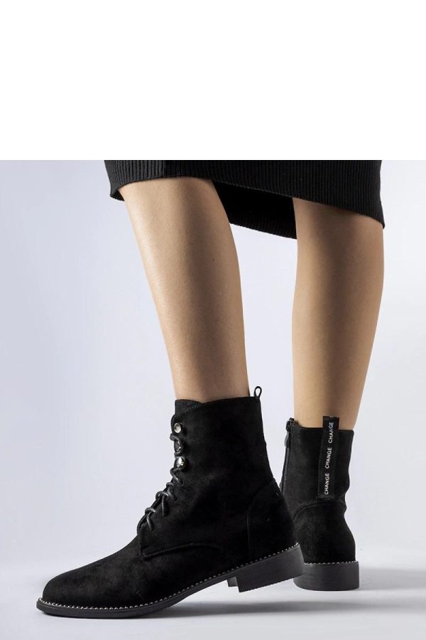 Black Boots in Women`s Ankle Boots & Booties with Fabric and Heel Height