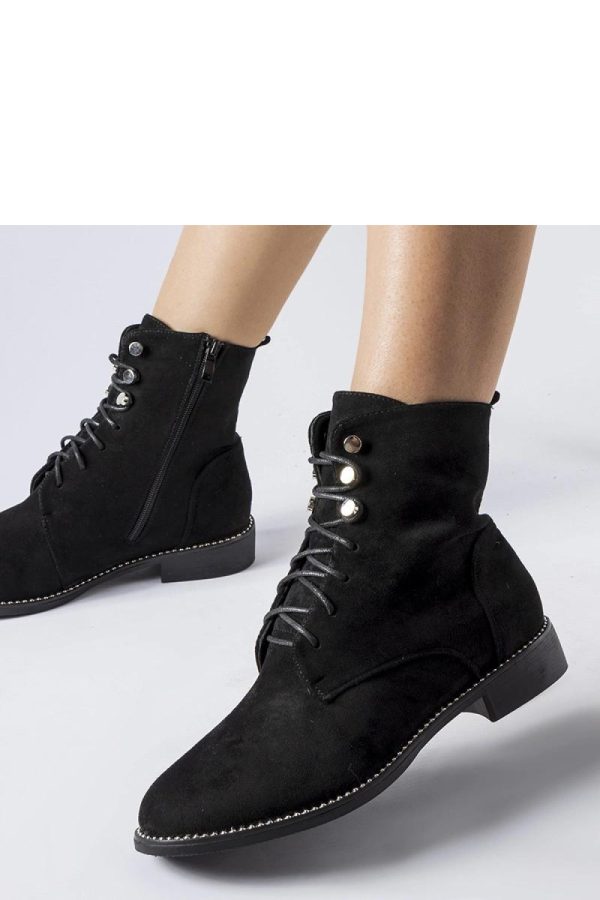 Black Boots in Women`s Ankle Boots & Booties with Fabric and Heel Height