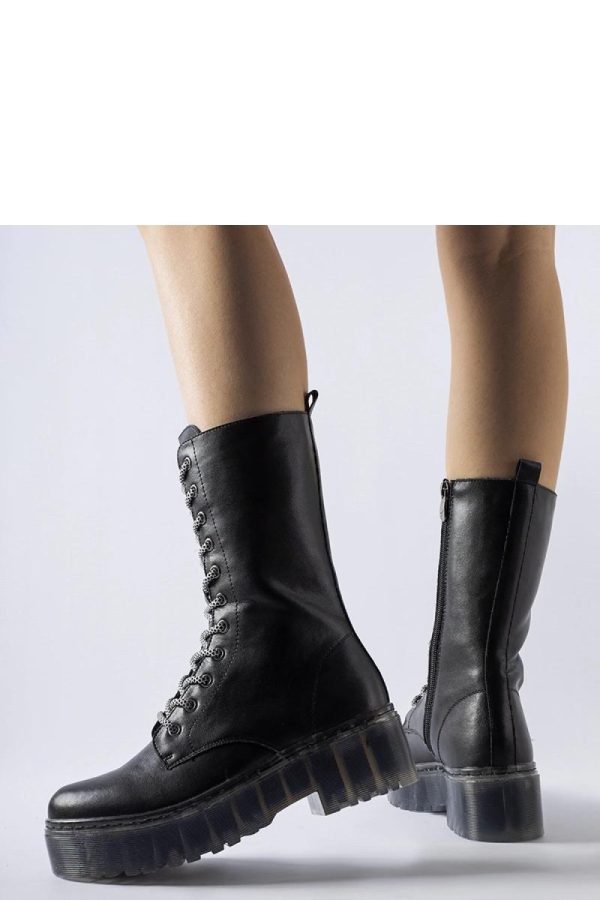 Black Boots in Women`s Ankle Boots & Booties with Fabric and Heel Height