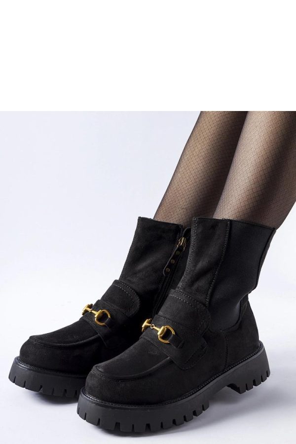 Black Boots in Women`s Ankle Boots & Booties with Fabric and Heel Height