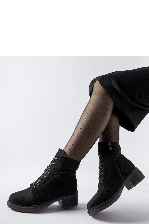 Black Heel Boots in Women`s Ankle Boots & Booties with Fabric and Heel Height