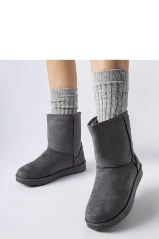 Grey Snow Boots in Women`s Ankle Boots & Booties with Fabric and Heel Height