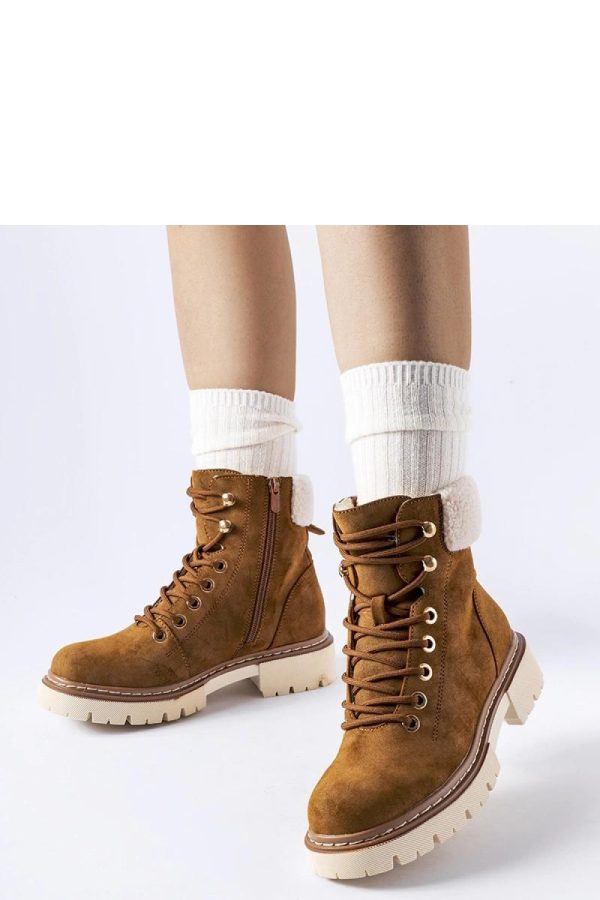 Brown Trapper Shoes.Fabric and Heel Height