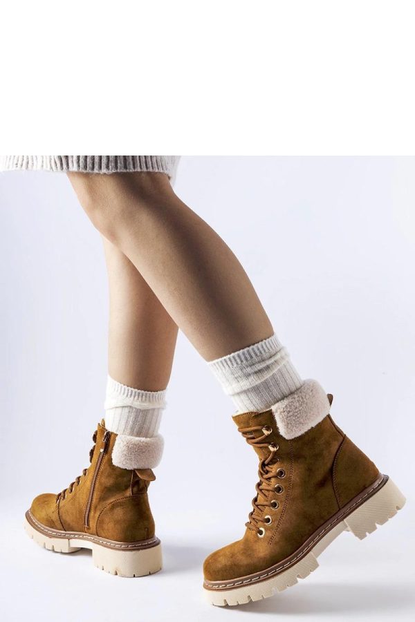 Brown Trapper Shoes.Fabric and Heel Height