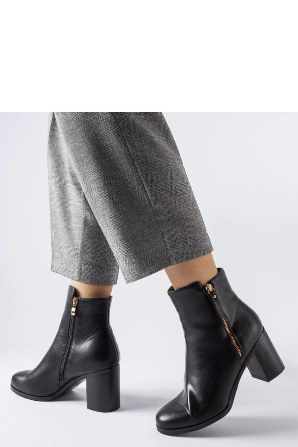 Black Heel Boots in Women`s Ankle Boots & Booties with Fabric and Heel Height