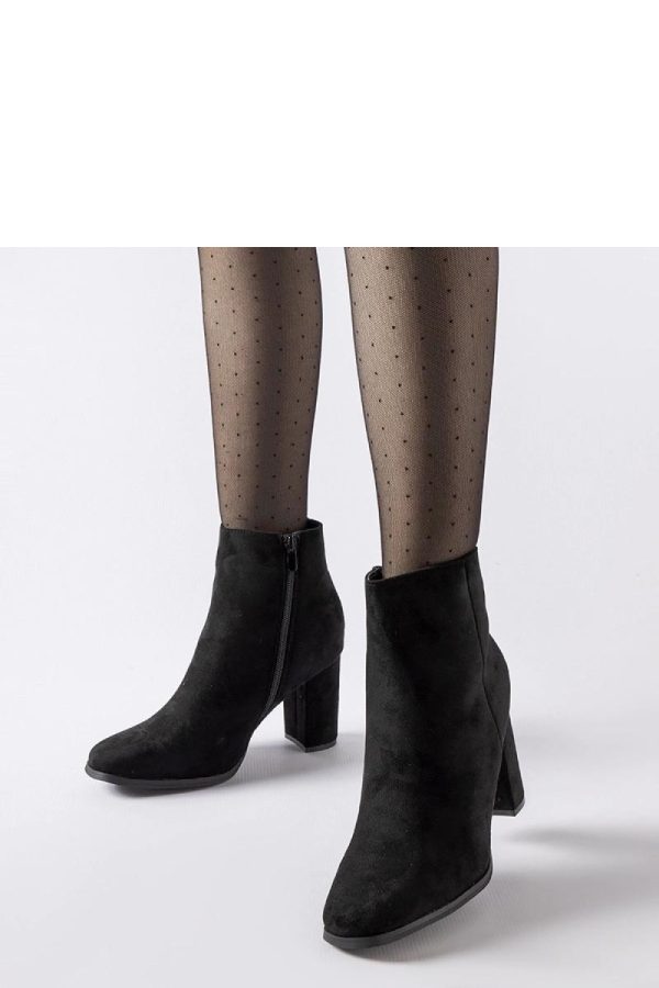 Black Heel Boots..Fabric and Heel Height