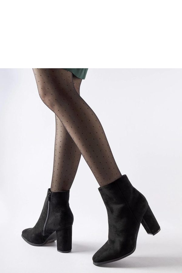 Black Heel Boots..Fabric and Heel Height