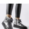 Grey Snow Boots in Women`s Ankle Boots & Booties with Fabric and Heel Height