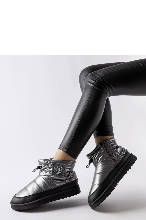 Grey Snow Boots in Women`s Ankle Boots & Booties with Fabric and Heel Height
