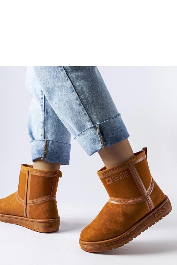 Brown Snow Boots....Fabric and Heel Height