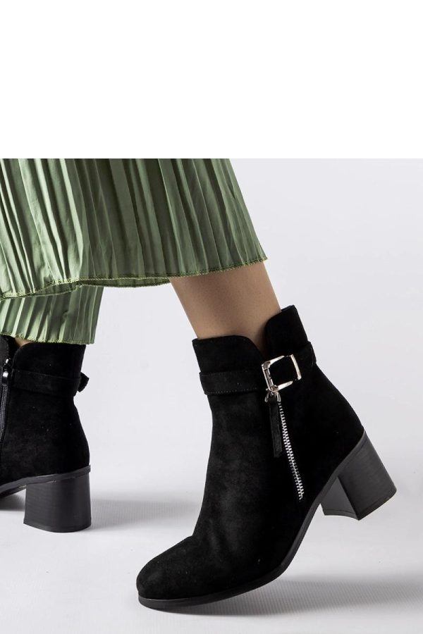 Black Heel Boots in Women`s Ankle Boots & Booties with Fabric and Heel Height