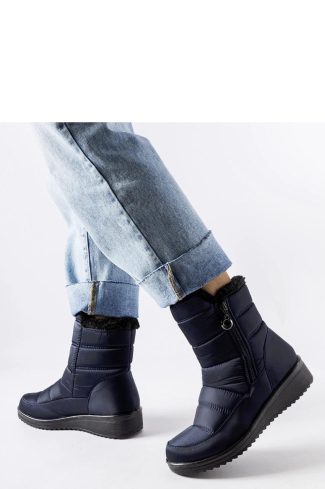 1054244 Blue Snow Boots..Fabric and Heel Height