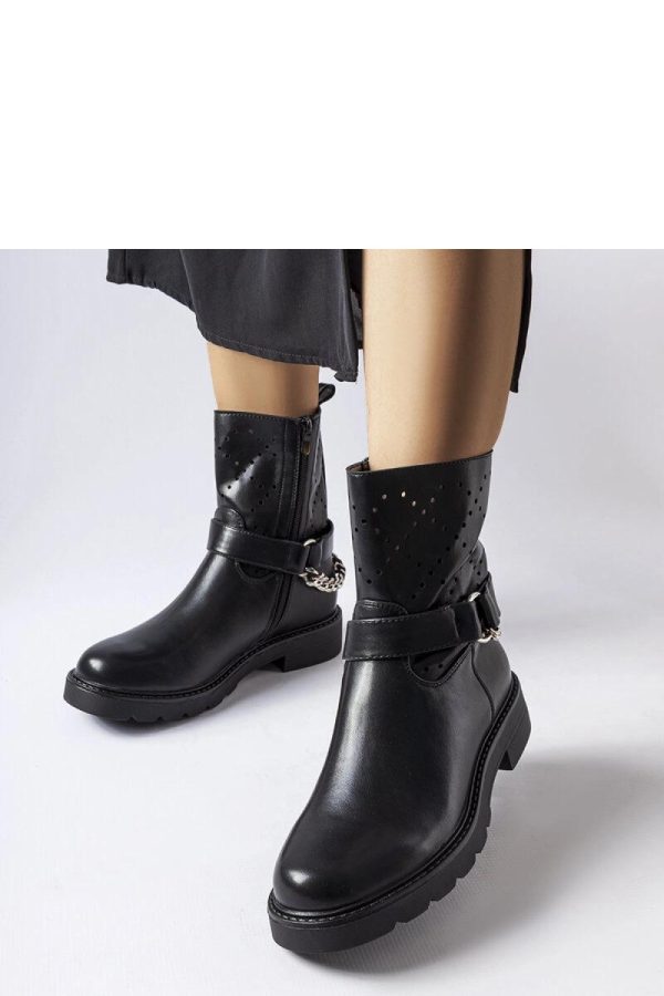Black Boots in Women`s Ankle Boots & Booties with Fabric and Heel Height