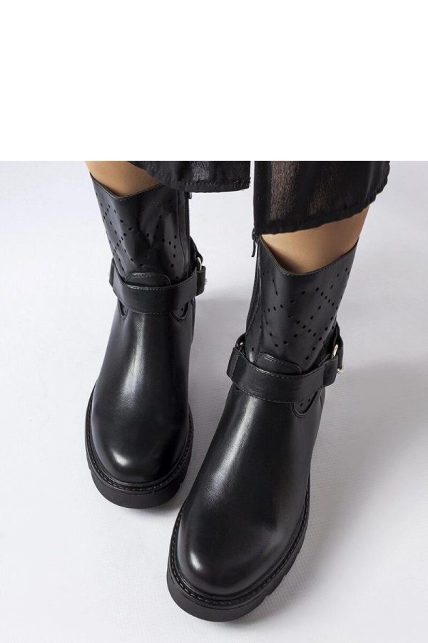 Black Boots in Women`s Ankle Boots & Booties with Fabric and Heel Height