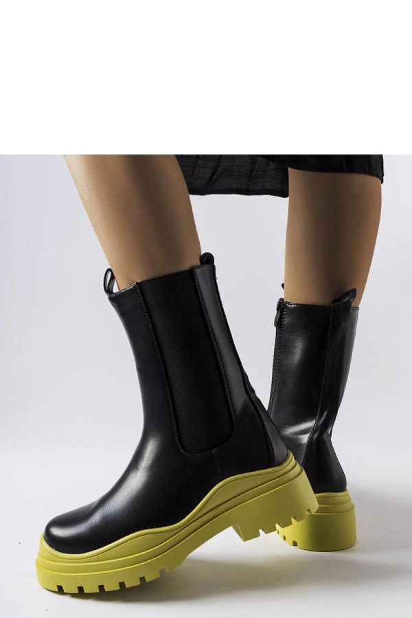 Black Boots in Women`s Ankle Boots & Booties with Fabric and Heel Height
