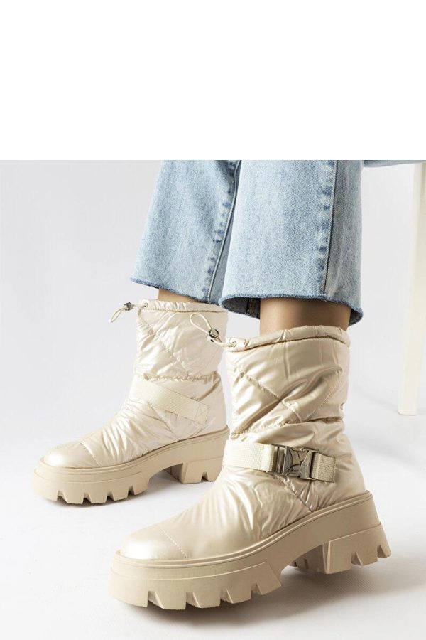 Beige Boots..Fabric and Heel Height