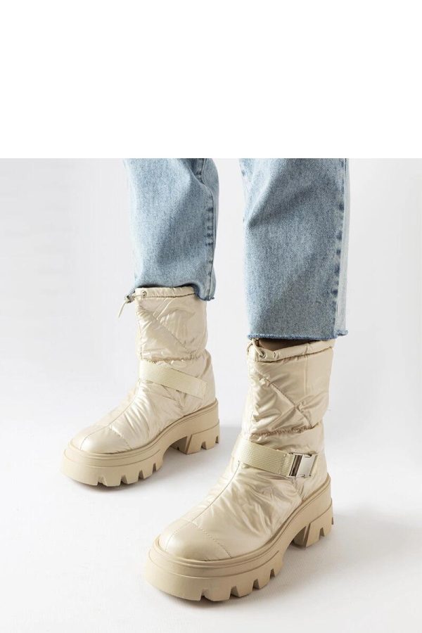 Beige Boots..Fabric and Heel Height