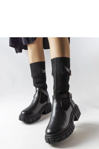 Black Thigh-Hight Boots.Fabric and Heel Height
