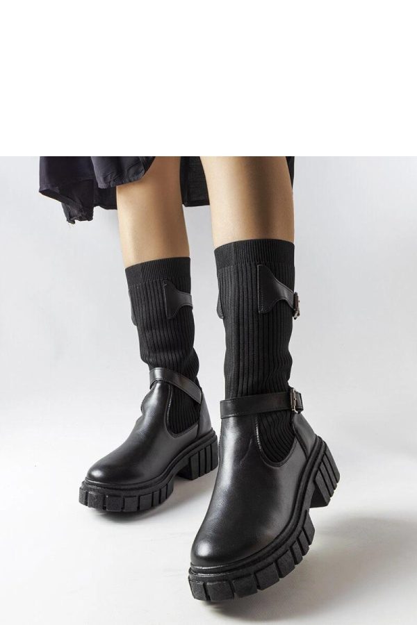 Black Thigh-Hight Boots.Fabric and Heel Height