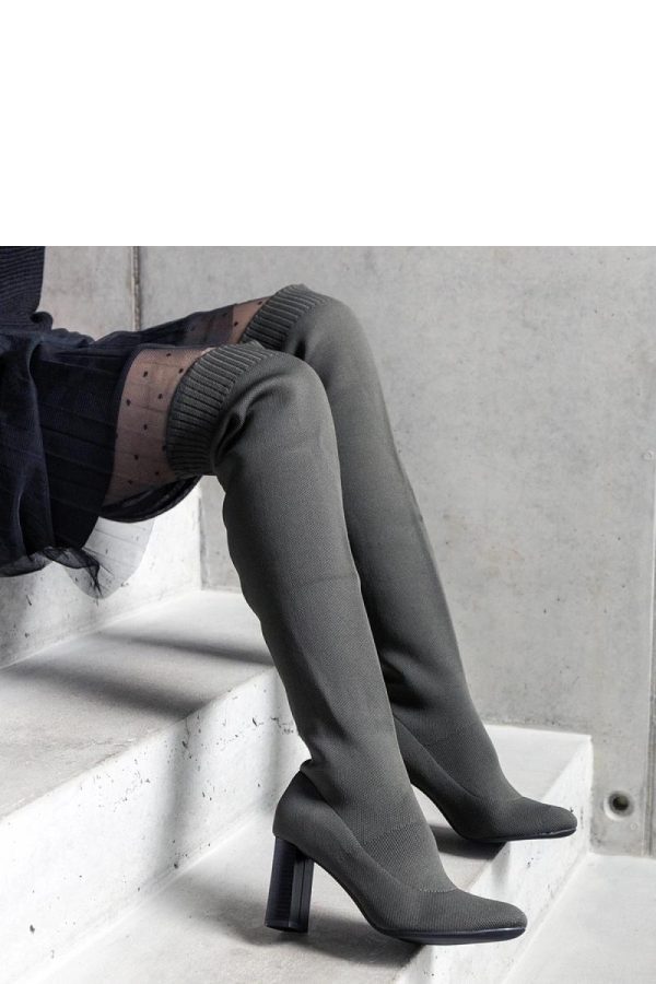 Green Heel Boots....Fabric and Heel Height