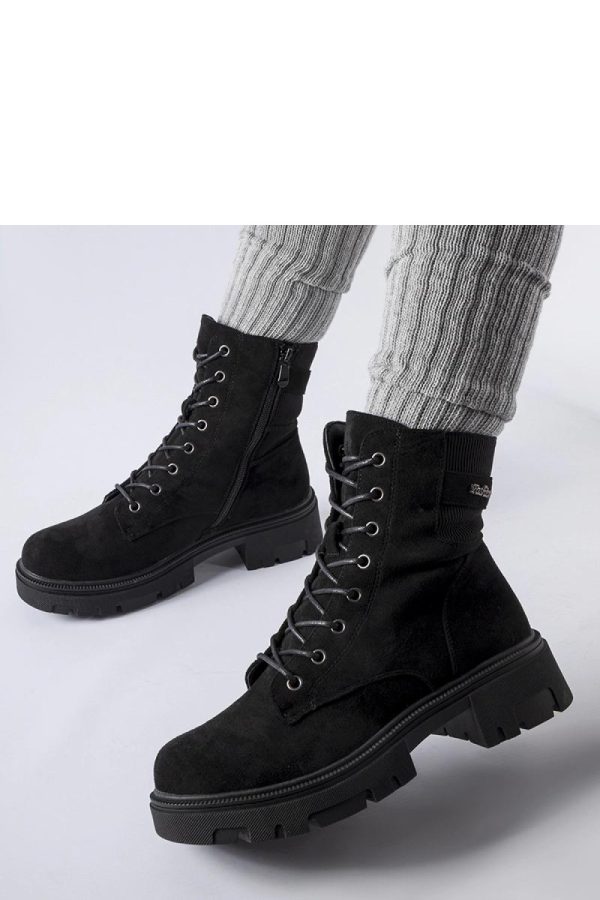 Black Boots in Women`s Ankle Boots & Booties with Fabric and Heel Height