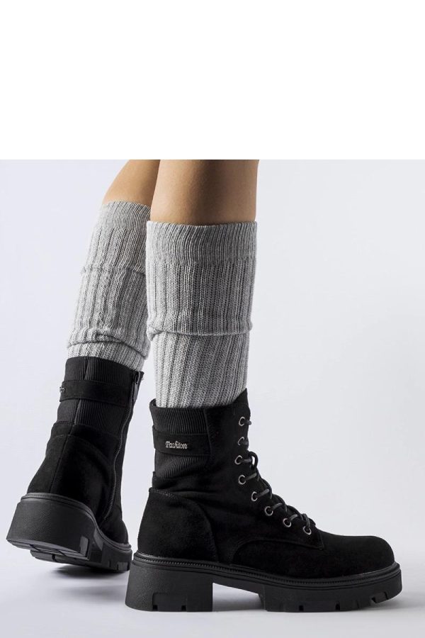 Black Boots in Women`s Ankle Boots & Booties with Fabric and Heel Height