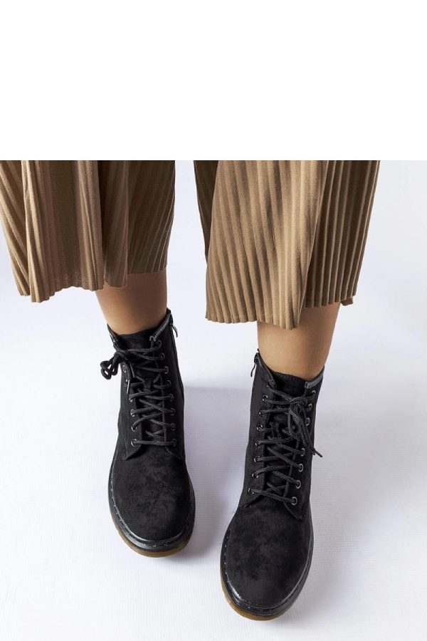 Black Boots in Women`s Ankle Boots & Booties with Fabric and Heel Height